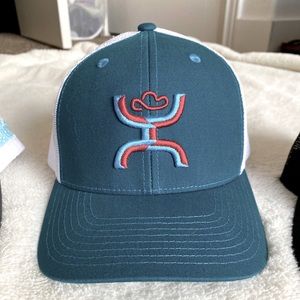 Hooey brand embroidered teal,white and red hat
